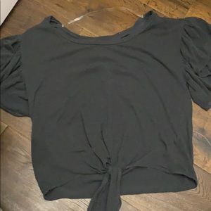 Gray rufley sleeve shirt